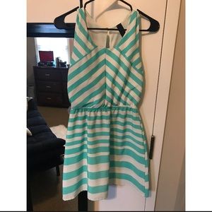 Francesca’s blue striped dress